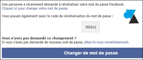 tutoriel reset changer mot de passe Facebook