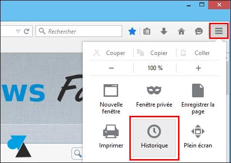 tutoriel vider supprimer historique navigation internet Mozilla Firefox