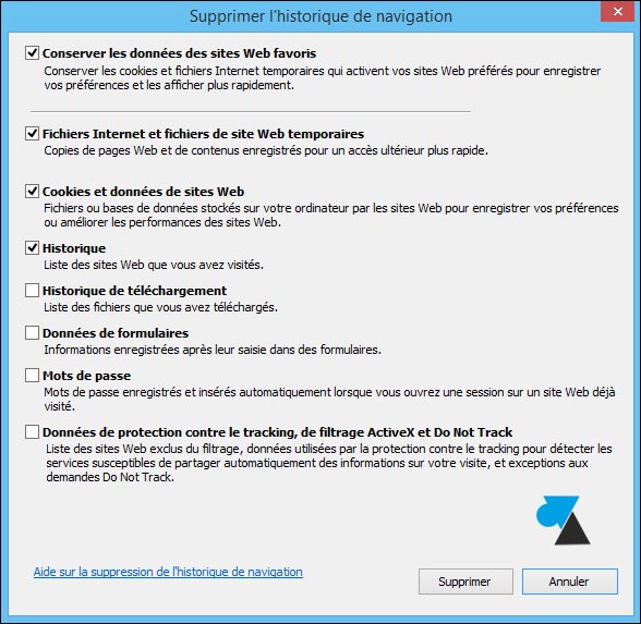 tutoriel vider supprimer historique navigation internet IE Internet Explorer