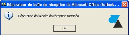 tutoriel Outlook reparer fichier PST scanpst