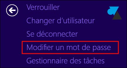 tutoriel changer mot de passe domaine Windows 8 8.1