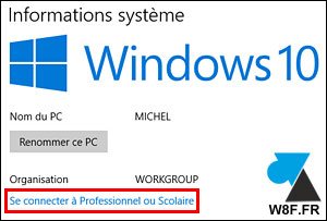 tutoriel joindre domaine Windows 10 Creators Update