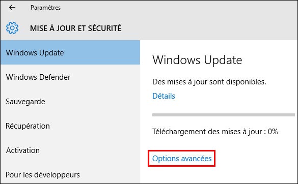 tutoriel windows update 10