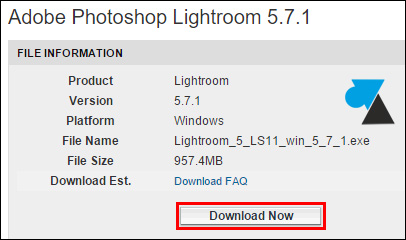 telecharger installer gratuit Adobe Photoshop Lightroom