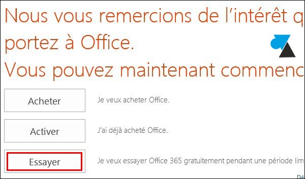 tutoriel installer telecharger Office 365 gratuit Office 2013