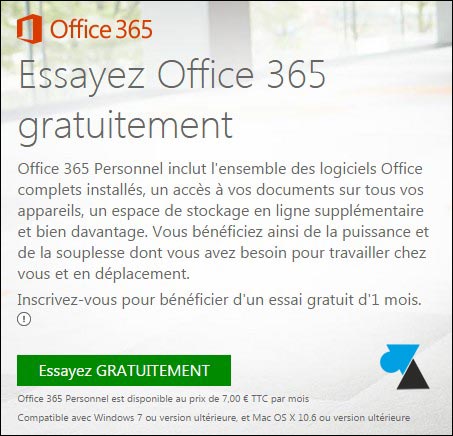 tutoriel installer telecharger Office 365 gratuit Office 2013