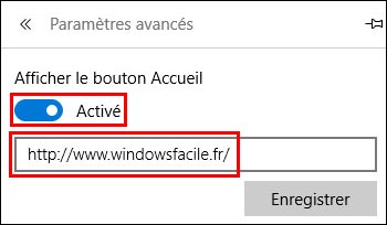 tutoriel Microsoft Edge icone bouton page accueil demarrage