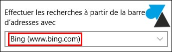 tutoriel Microsoft Edge navigateur Bing moteur recherche par defaut