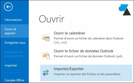 tutoriel Outlook sauvegarder donnees parametres PST