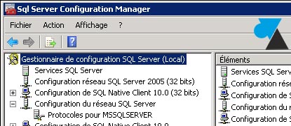 Gestionnaire de configuration SQL Server Configuration Manager