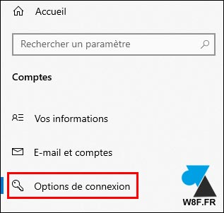 tutoriel windows 10 parametres compte option connexion