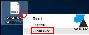 word docx ouvrir avec