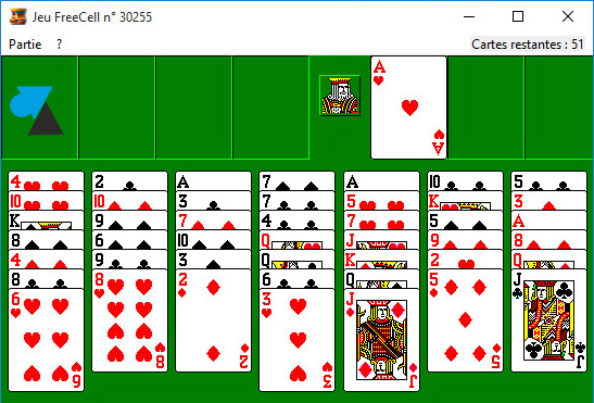 FreeCell jeu Windows