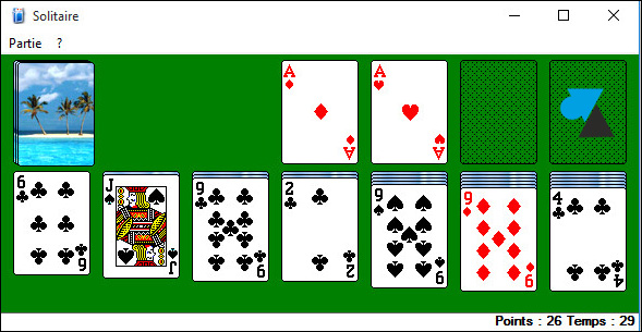 Solitaire jeu Windows