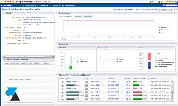 tutoriel serveur Oracle 12 12c EM