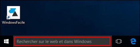 tutoriel Windows 10 supprimer masquer barre recherche