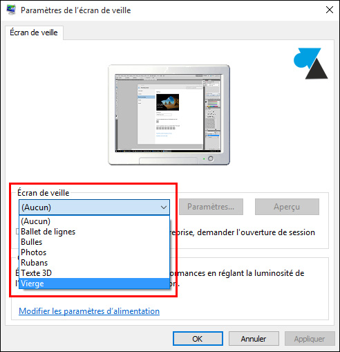 Changer ecran de veille windows 10