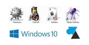 Demineur Spider Solitaire FreeCell jeux XP sur Windows 10