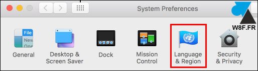 tutoriel Mac macOS preferences systeme Langue Region