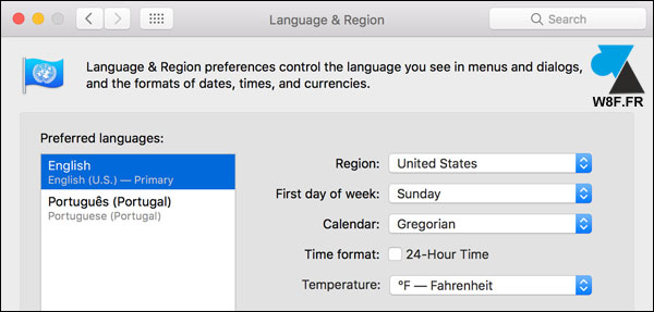 tutoriel Mac macOS changer langue systeme