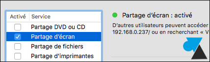 tutoriel Mac OS X partage ecran VNC