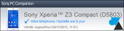 tutoriel telephone smartphone tablette Sony Xperia PC Companion Windows