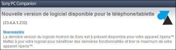 tutoriel telephone smartphone tablette Sony Xperia PC Companion Windows