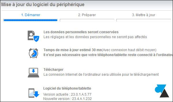 tutoriel telephone smartphone tablette Sony Xperia PC Companion Windows