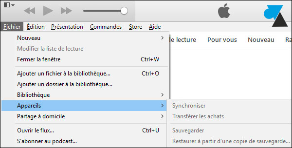 tutoriel iTunes restaurer iPhone iPad iPod