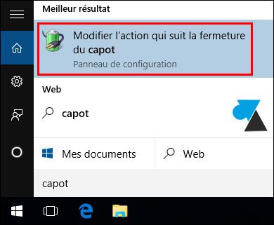 tutoriel Windows 10 acceder options veille prolongee