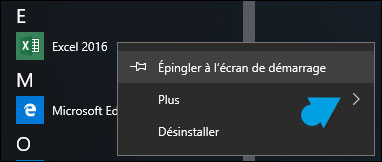 tutoriel menu demarrer Windows 10