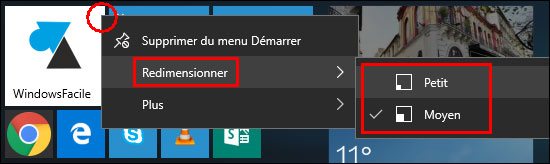 tutoriel menu demarrer Windows 10