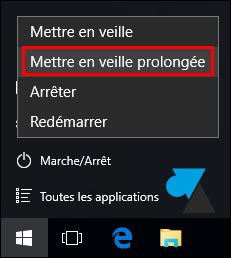 tutoriel Windows 10 acceder options veille prolongee