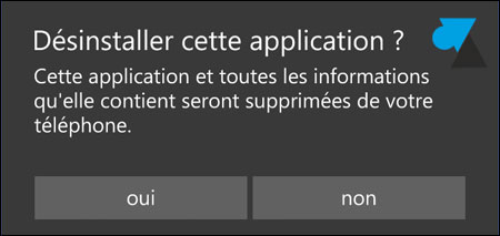 tutoriel smartphone Windows 10 Mobile desinstaller application jeu video