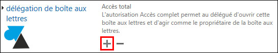 tutoriel Exchange 2013 droit controle total sur boite mail