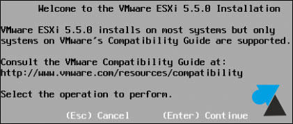 tutoriel installation serveur VMware ESXi hypervisor