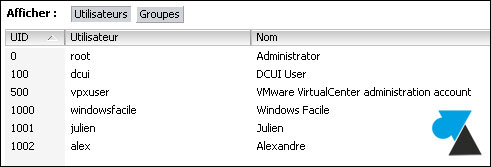 tutoriel VMware vSphere ESXi configurer comptes utilisateur groupe