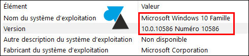 tutoriel Windows 10 Famille informations syteme