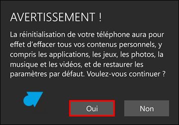 tutoriel Windows 10 Mobile reset smartphone reinitialiser systeme