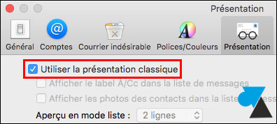 tutoriel logiciel Mail Mac Apple iMac Macbook présentation affichage messages