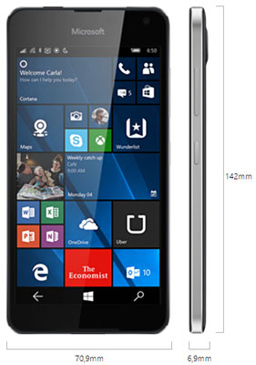 photo smartphone Microsoft Lumia 650 Windows 10 Mobile