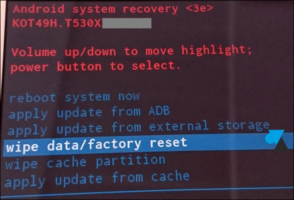 tutoriel hard reset reinstaller tablette Android Samsung Galaxy Tab