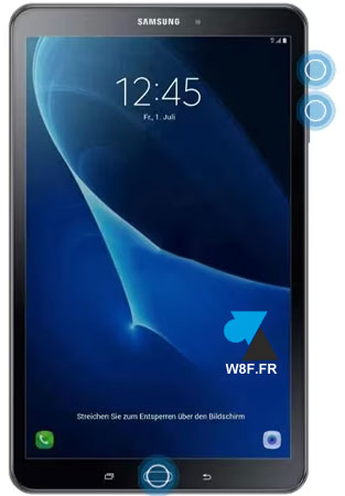 samsung reset android power volume accueil