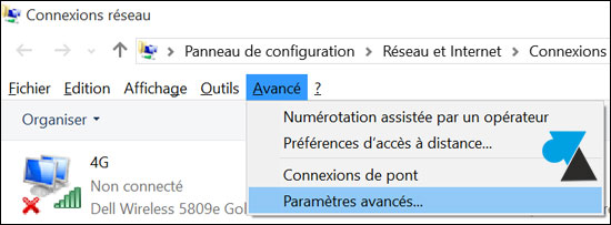 tutoriel Windows 10 connexion carte réseau Ethernet sans fil Wifi