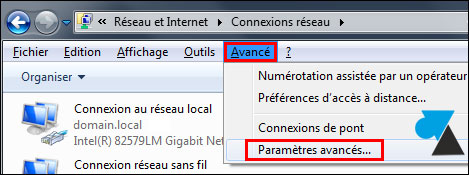 tutoriel Windows 7 connexion carte réseau Ethernet sans fil Wifi