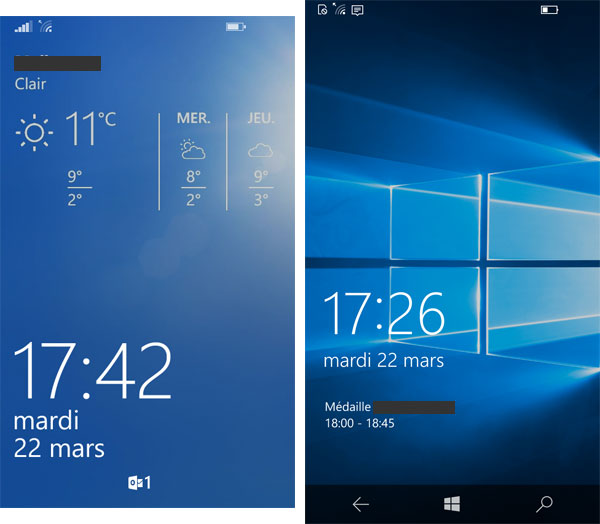 comparaison Windows Phone 8 et Windows 10 Mobile smartphone Nokia Microsoft Lumia