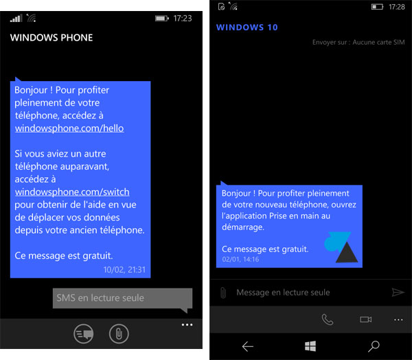 comparaison Windows Phone 8 et Windows 10 Mobile smartphone Nokia Microsoft Lumia