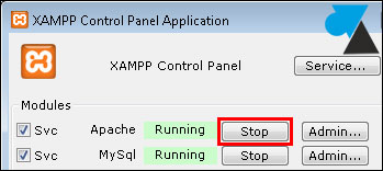 XAMPP Apache restart stop start service