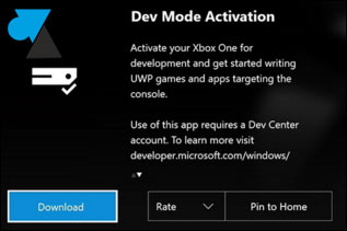 tutoriel activer Dev Mode Xbox One mode developpeur