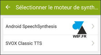 Endomondo moteur synthese vocal SVOX Google Android SpeechSynthesis